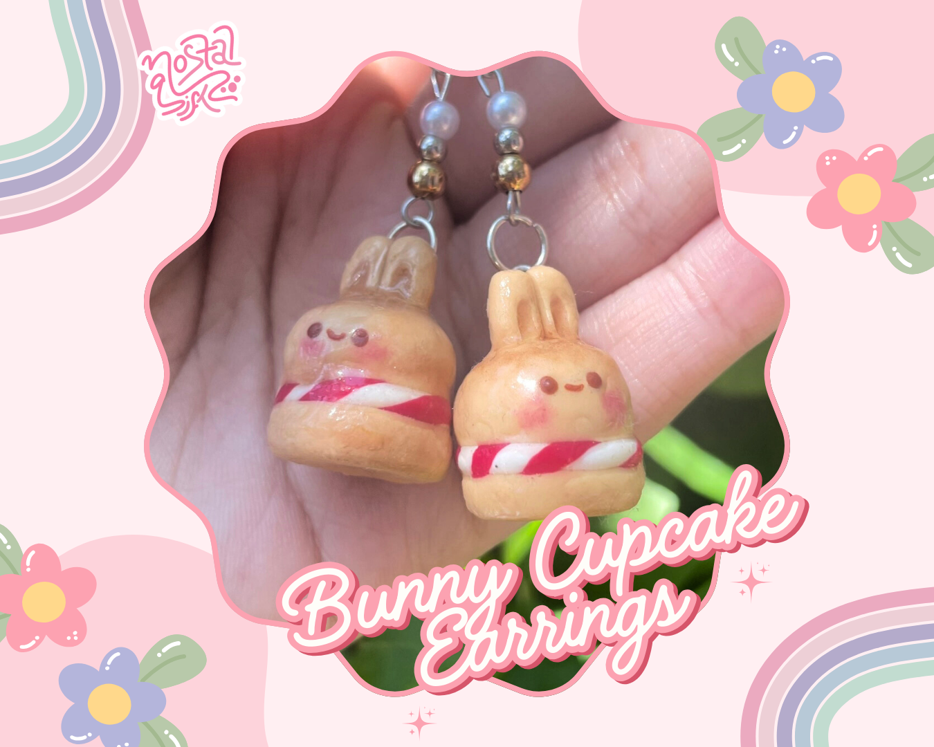 Bunny Cupcake Earrings