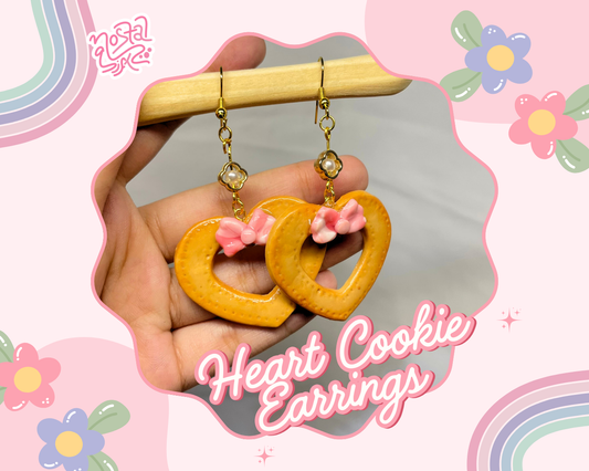 Demure Heart Cookie Valentines Earrings