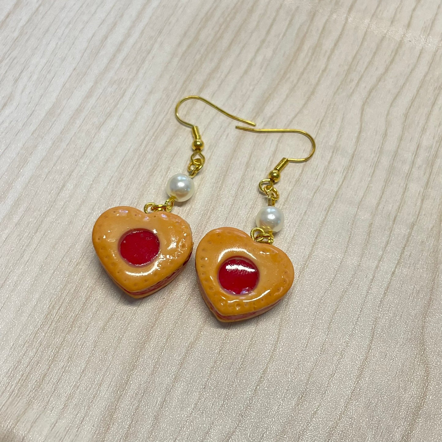 Heart Cookie Macaron Earrings