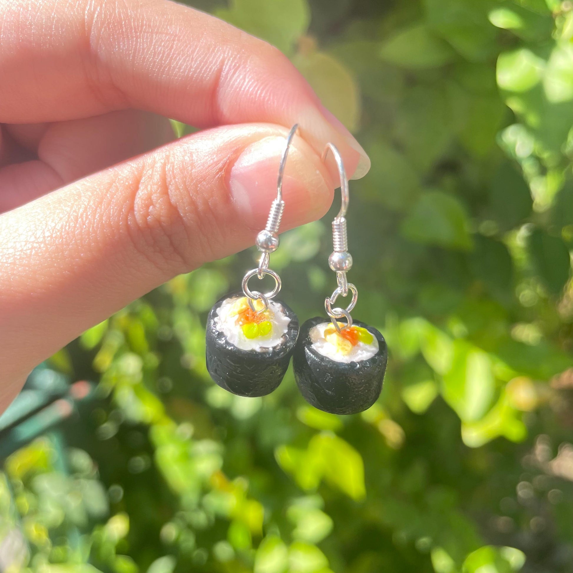 Handmade Sushi Earrings - Cute Polymer Clay Food Jewelry, Kawaii Cute Asian Food Earrings, Gift for Foodies, Women's Earrings