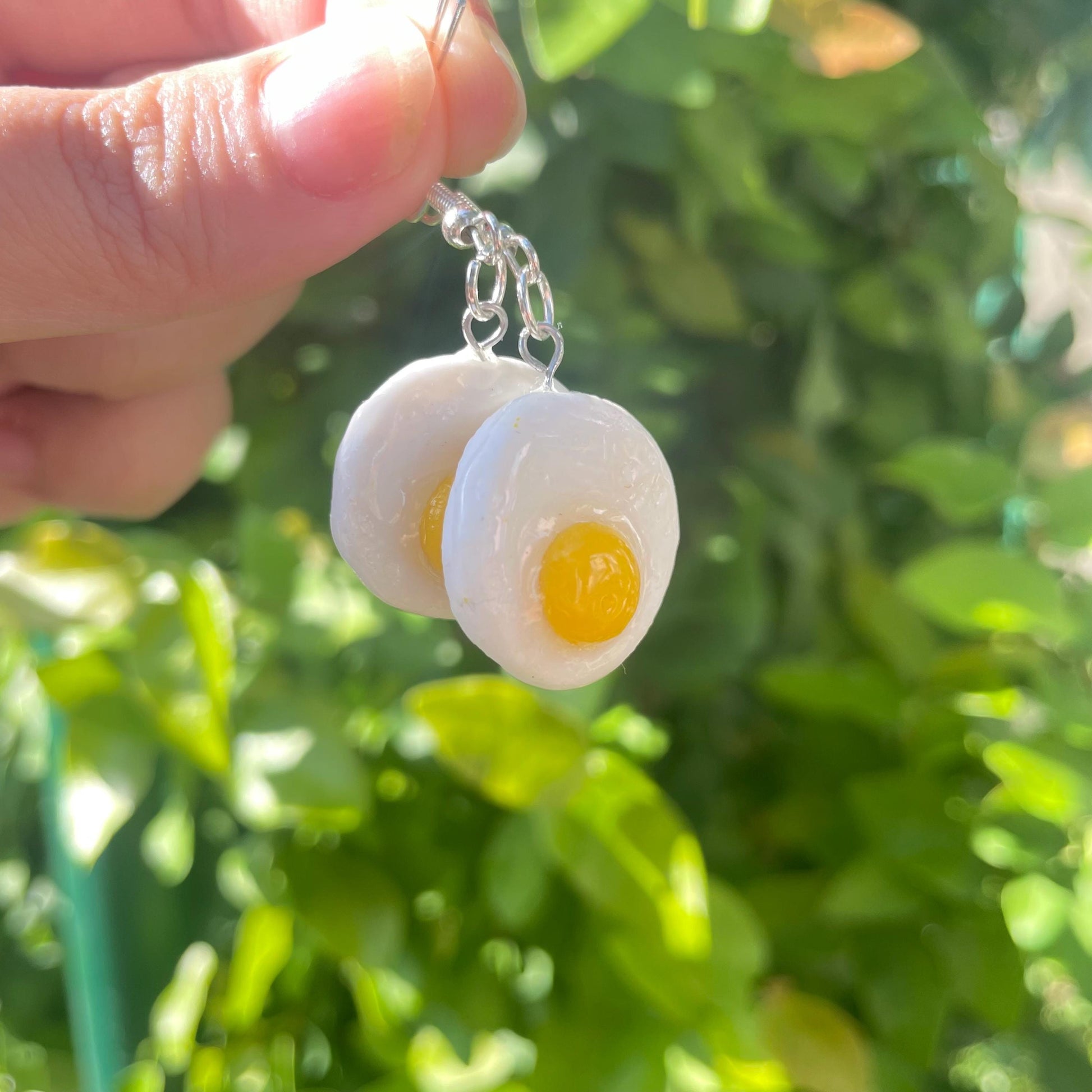 Handmade Polymer Clay Sunny Side Up Egg Earrings Cute Breakfast Jewelry Fun Food Earrings Unique Gift for Women Quirky Jewelry for Foodies