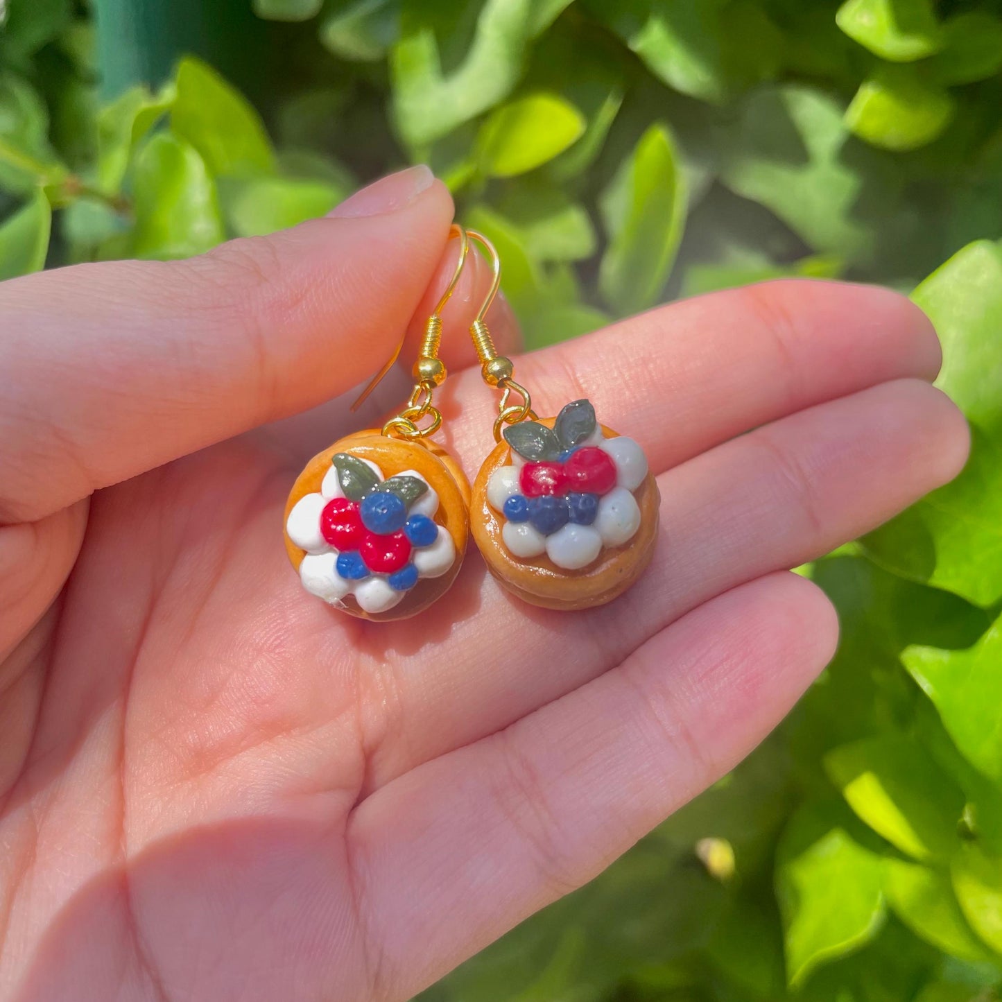 Handmade Cake Berries Earrings Cute Dessert Jewelry Foodie Gifts Fruit Earrings Sweet Treat Earrings for Her