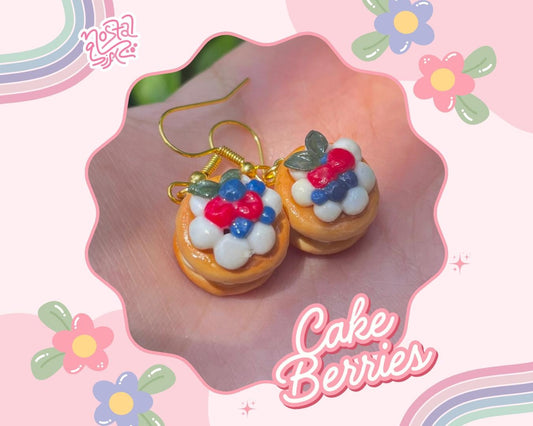 Handmade Cake Berries Earrings Cute Dessert Jewelry Foodie Gifts Fruit Earrings Sweet Treat Earrings for Her